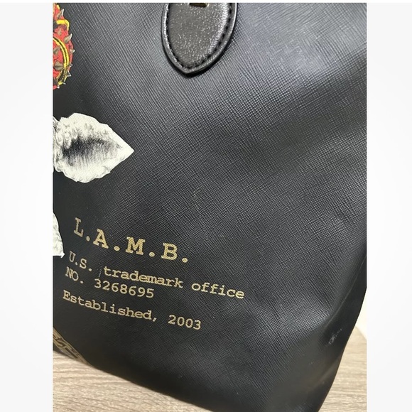 L.A.M.B. By Gwen Stefani Crown Lamb Tote Shoulder Bag Y2K Rare HTF! - Picture 7 of 16